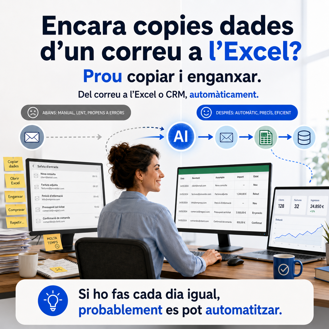 Copiar dades d'una aplicació a una altra